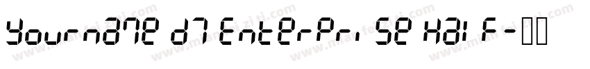 Yourname D7 Enterprise Half字体转换